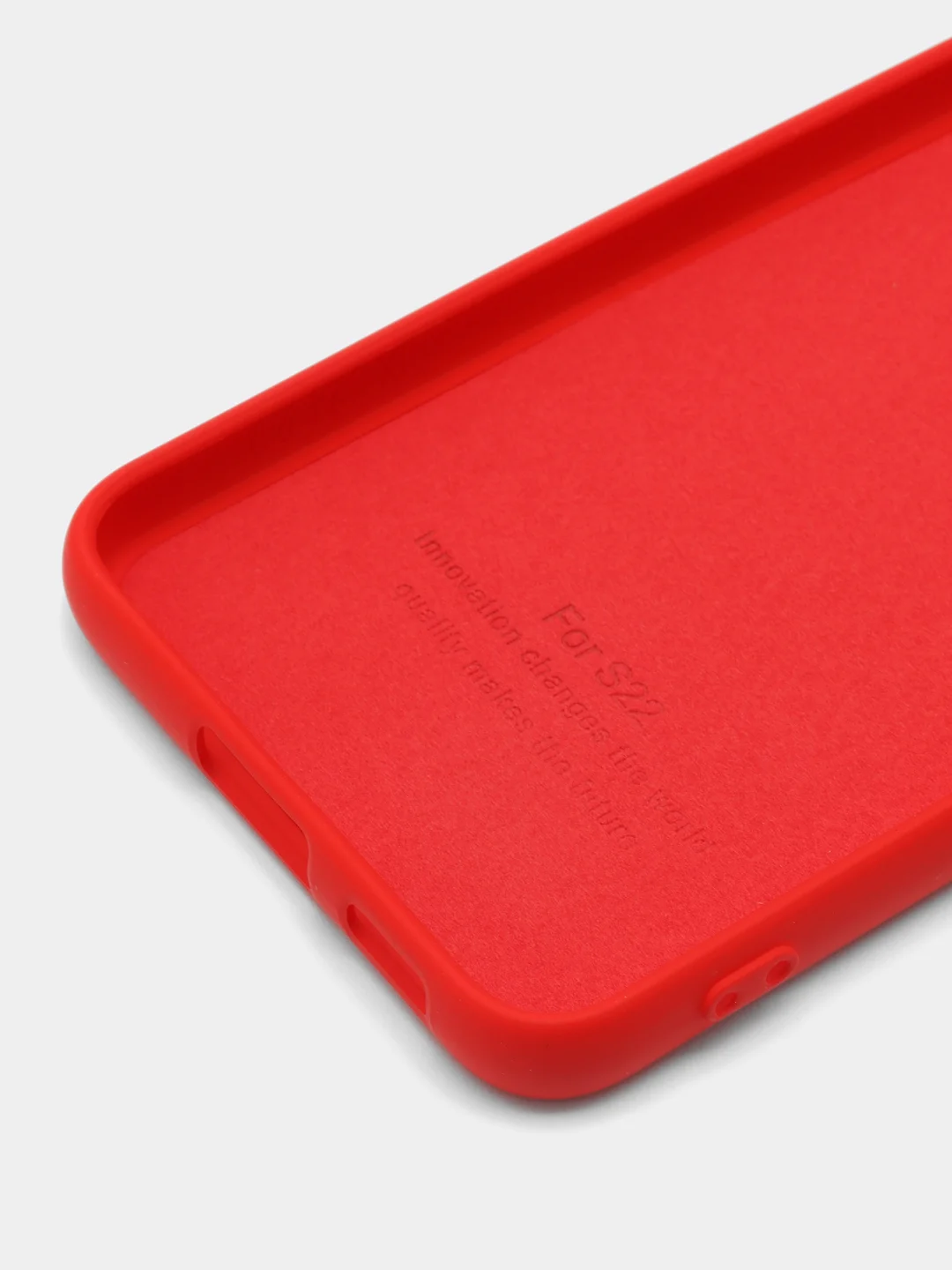Красный чехол силиконовый для Samsung Galaxy S22 (Самсунг Галакси С22), Silicone Cover