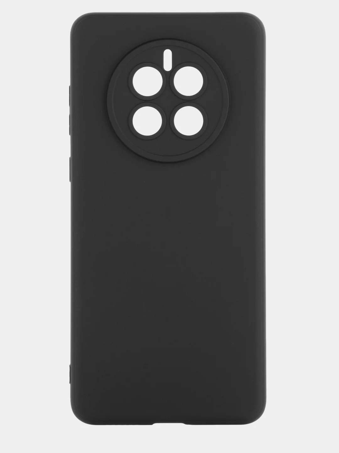 Черный чехол ROSCO для Huawei Mate 50 матовый силиконовый тонкий, бортик вокруг камер, черный
