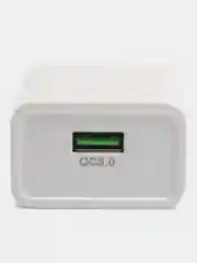 Белый зарядное устройство Maimi T30 Quick Charge 3.0 1xUSB 22.5W White Блок+USB Type-C/USB Micro