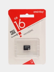 Карта памяти Smartbuy MicroSD 16 Gb Class 10, флешка, флеш карта