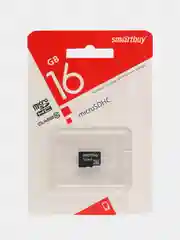 Карта памяти Smartbuy MicroSD 16 Gb Class 10, флешка, флеш карта