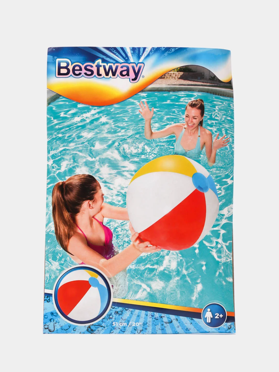 Мяч надувной, пляжный, Bestway, 51 см