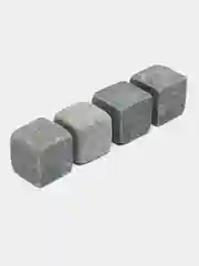 Бежевый камни для виски, 4 штуки