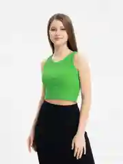 Салатовый топ женский базовый однотонный, кроп-топ, майка-топ