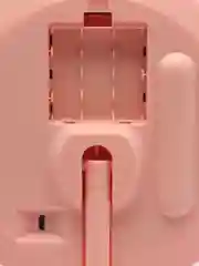 Розовый зеркало настольное с подсветкой, круглое, сенсорное, на подставке
