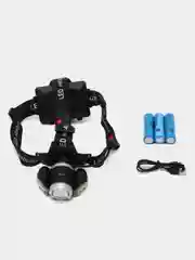 Светодиодный налобный фонарь YYC-8057-P90, повер банк (power bank), 1200 lumens