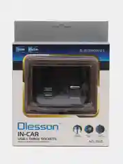 Зарядка,Разветвитель гнезда прикуривателя Olesson 1505 3 гнезда 2USB для зарядки гаджетов