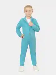 Бирюзовый комбинезон флисовый, детский