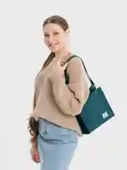 Бирюзовый сумка-шоппер женская, вельветовая, текстильная, базовая