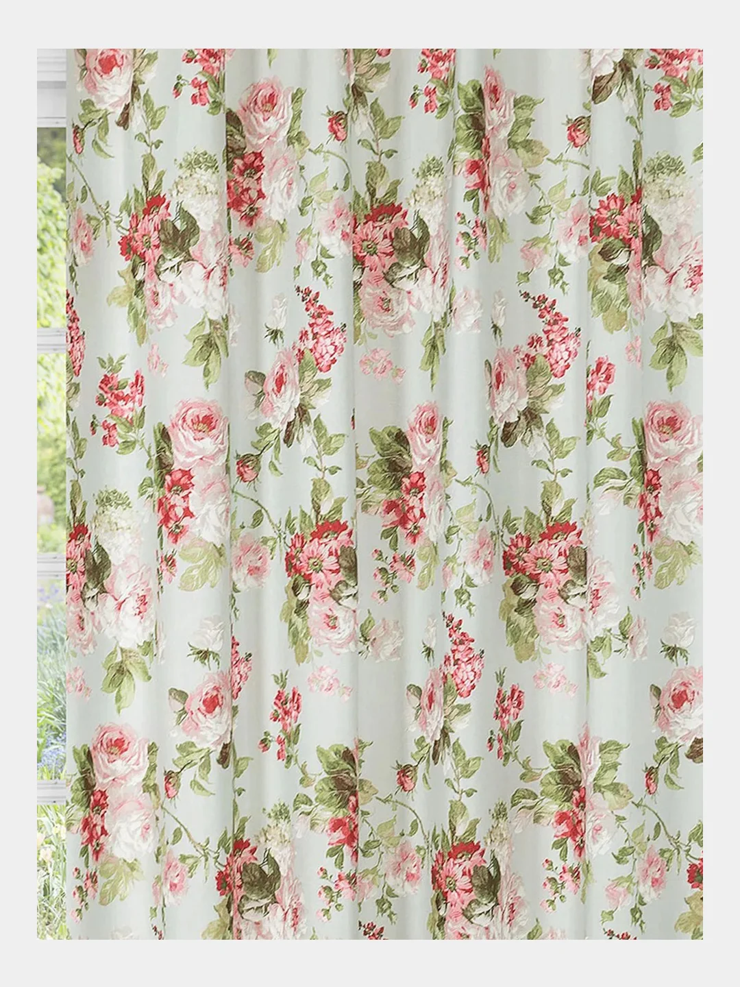 Мятный штора интерьерная, хлопок, 1 штука, 200 х 270 см