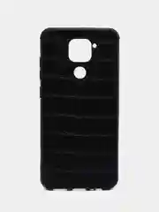 Угольный чехол Xiaomi Redmi Note 9, Сяоми Редми Нот 9 из экокожи Baseus