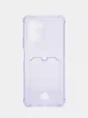 Лавандовый чехол для Realme C33 / Реалми С33 прозрачный, с карманом для карты