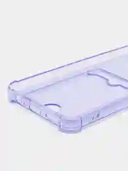 Лавандовый чехол для Realme C33 / Реалми С33 прозрачный, с карманом для карты