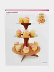 Подставка 3-ярусная, для тортов и пирожных, картон, d 25 см
