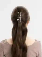 Серебряный краб для волос с камнями