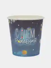 Прозрачный одноразовая посуда С Днем рождения Космос Тарелки Стаканы Колпаки Салфетки Воздушные Шары
