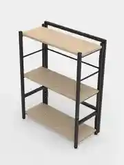 Стеллаж BRABIX Smart  SH-004 (ш605*г290*в790мм), ЛОФТ, прямой, складной, металл/ЛДСП дуб