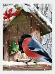 Алмазная мозаика "Зимний гость", без подрамника, 20 х 30 см