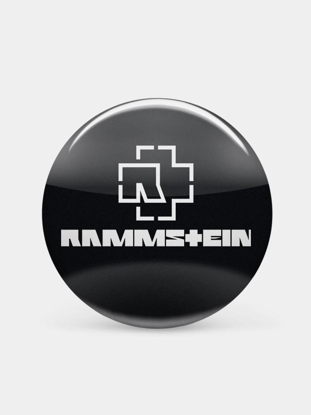 Черный значок "Rammstein", 37 мм