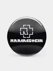 Черный значок "Rammstein", 37 мм