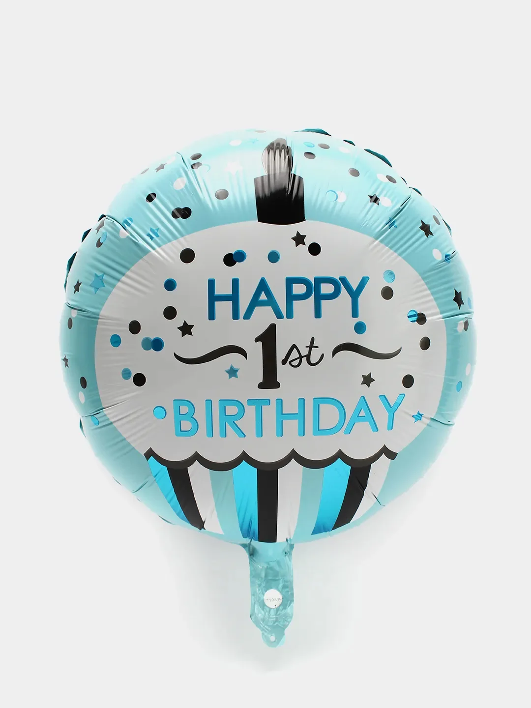 Небесно-голубой воздушные шары Happy Birthday, круглые, фольгированные