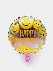 Желтый воздушные шары Happy Birthday, круглые, фольгированные