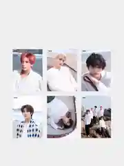 Белый карточки K-Pop "TXT", ламинированные, 6 штук
