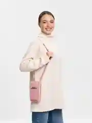 Пудровый сумка женская, через плечо