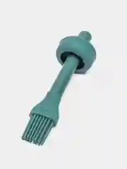 Бирюзовый емкость (бутылка) для хранения масла кисточка силиконовая и дозатор (спрей, распылитель)