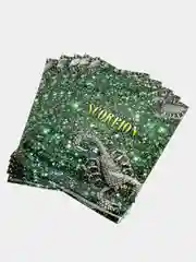 Зеленый пакет подарочный, ламинированный/ 37 x 46 см/Набор из 3,5 штук/Пакет на все случаи жизни