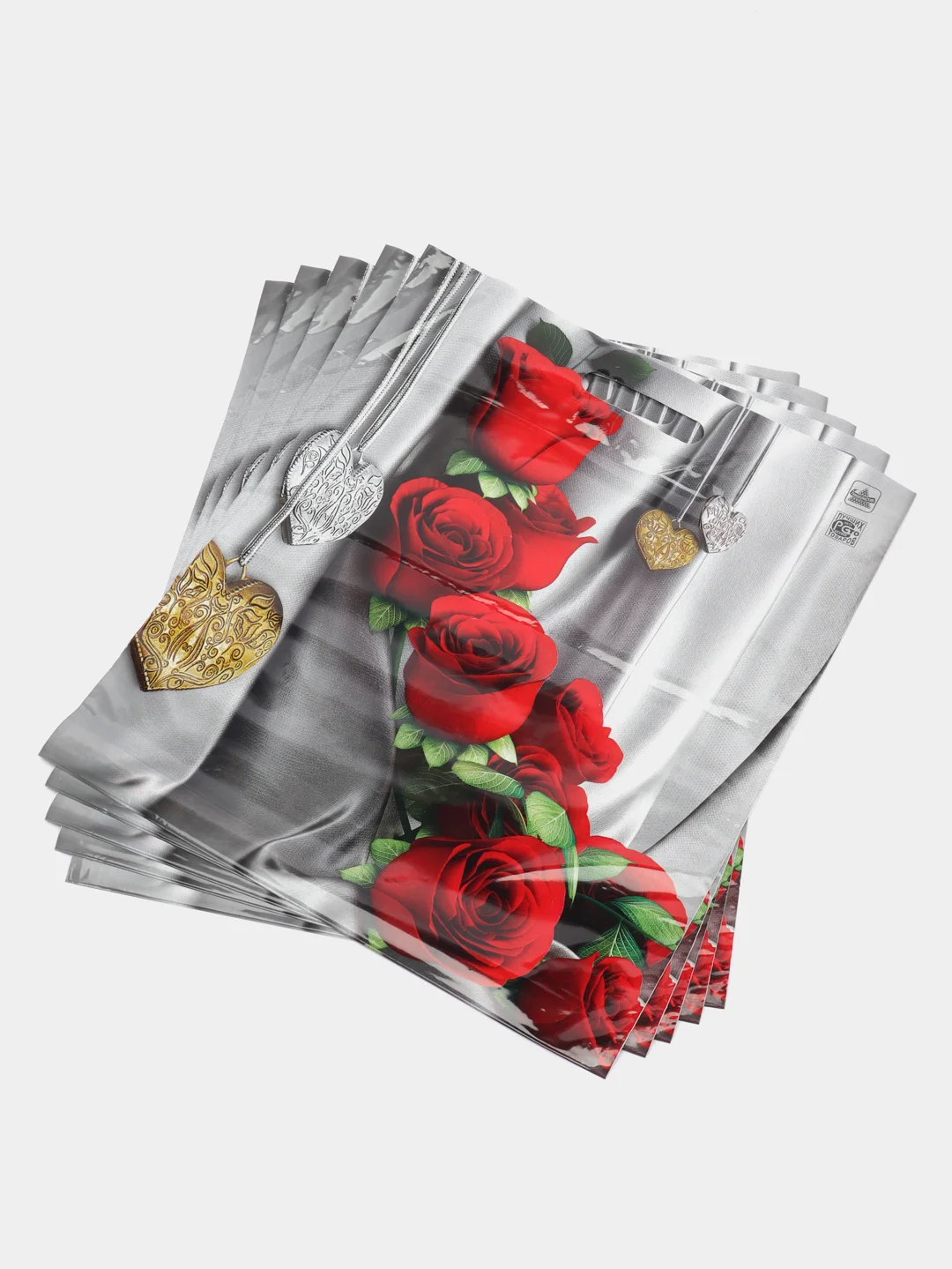 Серый пакет подарочный, ламинированный/ 37 x 46 см/Набор из 3,5 штук/Пакет на все случаи жизни