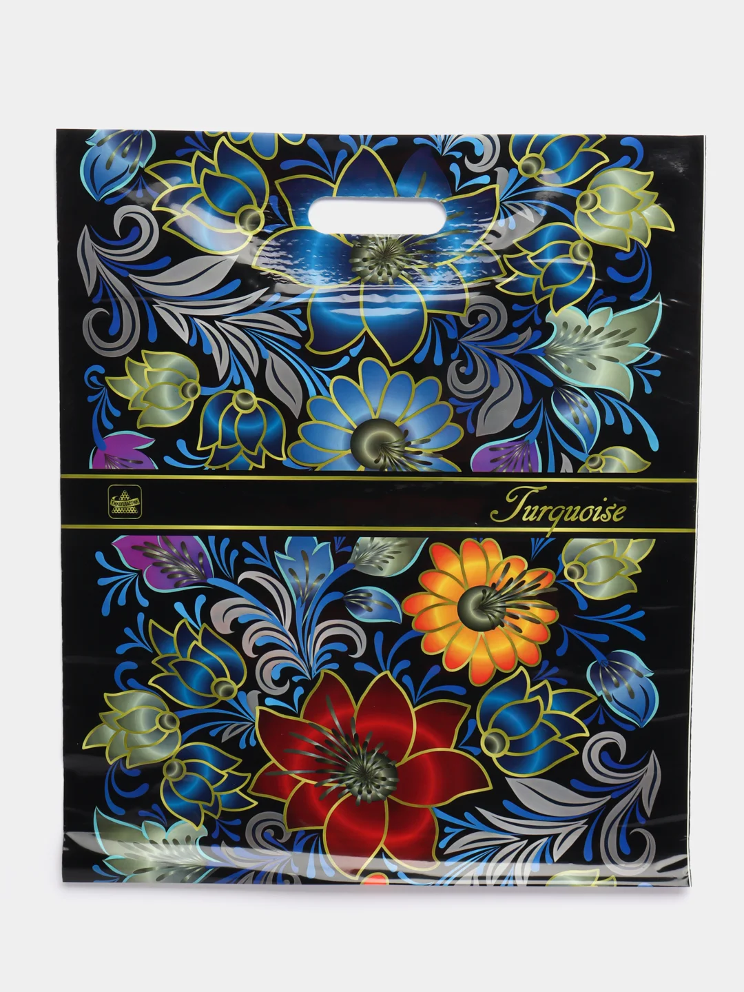 Лазурный пакет подарочный, ламинированный/ 37 x 46 см/Набор из 3,5 штук/Пакет на все случаи жизни