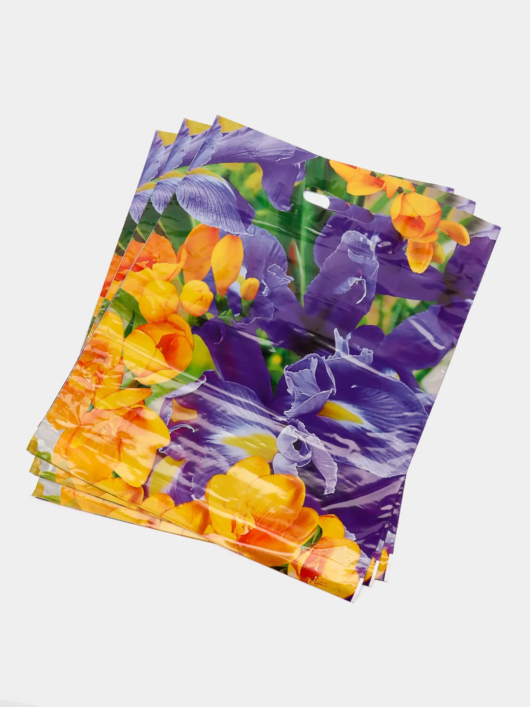 Фиолетовый пакет подарочный, ламинированный/ 37 x 46 см/Набор из 3,5 штук/Пакет на все случаи жизни