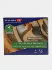 Краски акриловые для техники "Флюид Арт" (POURING PAINT), 4 цвета по 120 мл,Цвета металлик