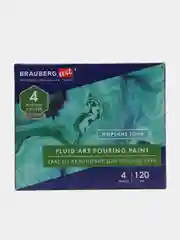 Краски акриловые для техники "Флюид Арт" (POURING PAINT), 4 цвета по 120 мл, Морские тона