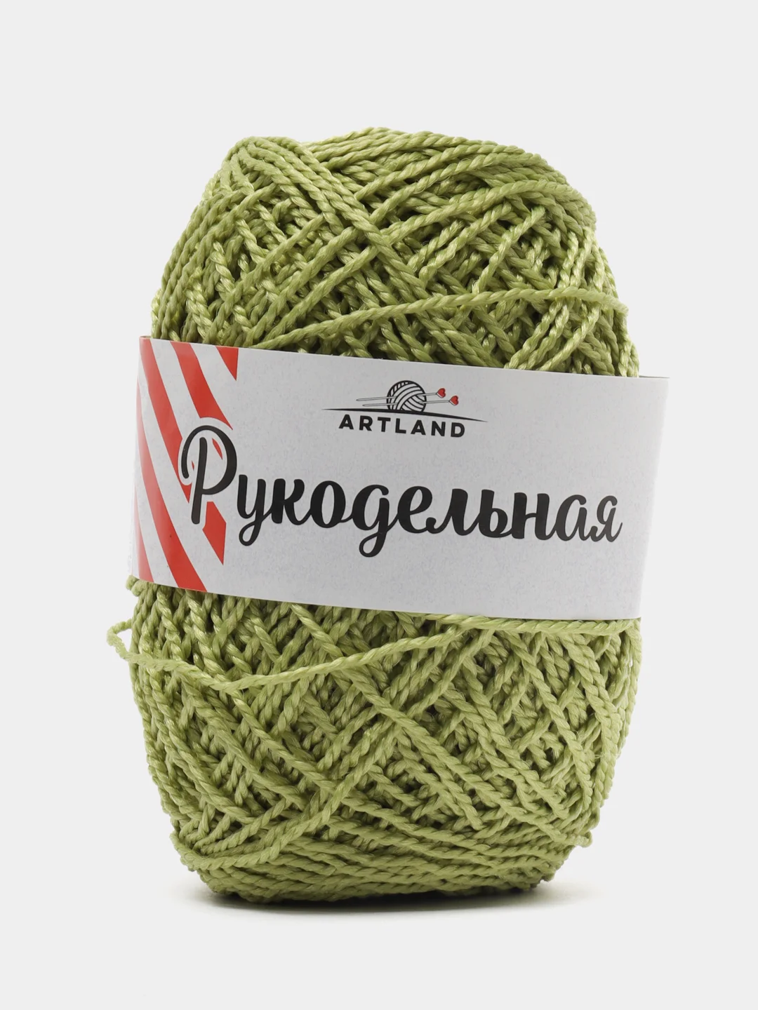 Зеленый пряжа рукодельная, крученая