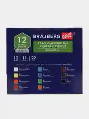Краски акриловые художественные BRAUBERG ART CLASSIC, НАБОР 12 шт, 11 цветов, в тубах