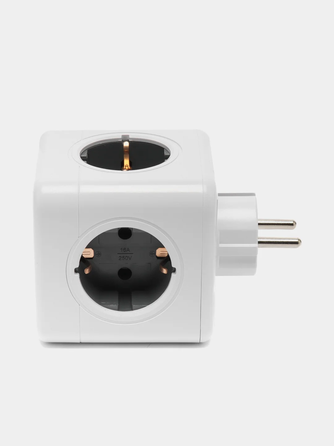 Разветвитель Cube Original 4 Euro 16A GN1204, 2 USB A с блоком 5В/2.1А RocketSocket