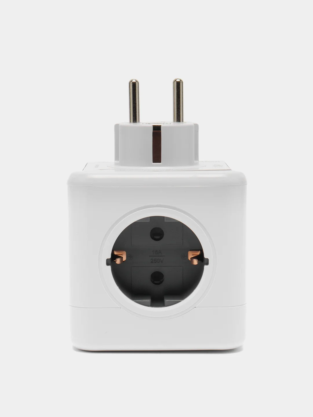 Разветвитель Cube Original 4 Euro 16A GN1204, 2 USB A с блоком 5В/2.1А RocketSocket