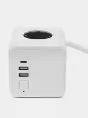 Удлинитель RocketSocket Cube 4 Euro GNS1405, 16A, 3 USB 2A+С, с блоком 5 В / 3.0 А, 1,5 м