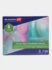 Краски акриловые для техники "Флюид Арт" (POURING PAINT) Пастельные тона, 8цветов по 120мл