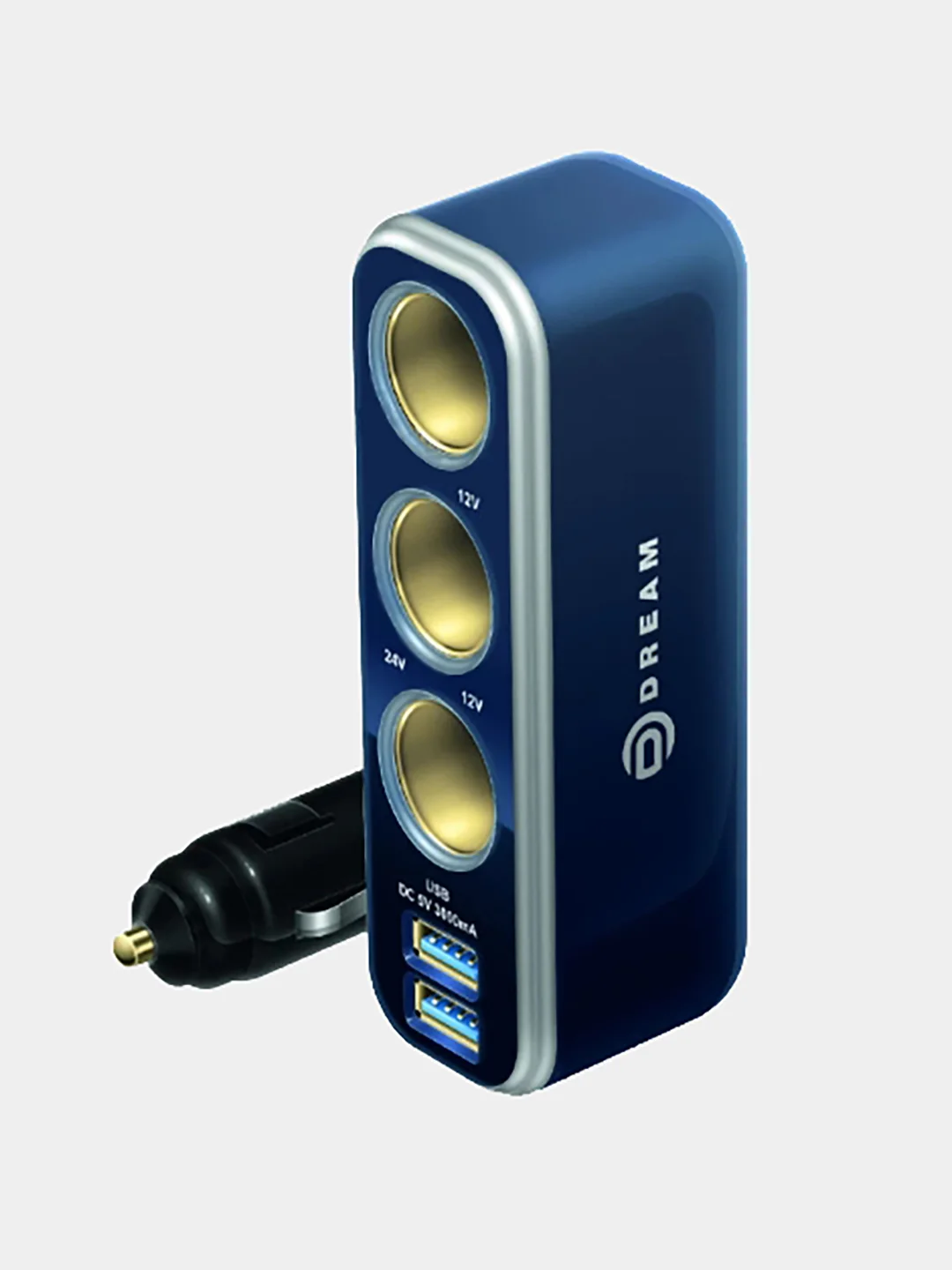 Разветвитель прикуривателя Dream WF-096 (3 гнезда, USB)