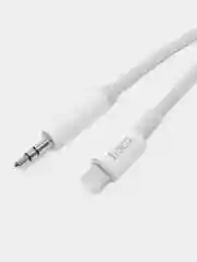 Серый аудиокабель HOCO UPA19, 3.5 мм, AUX, Lightning, 1 м