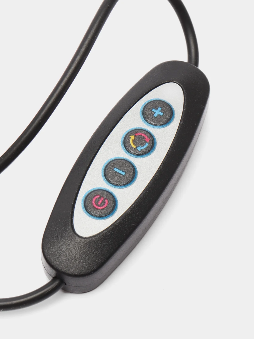 Цветная кольцевая лампа с пультом на проводе RGB MJ26, 26 см