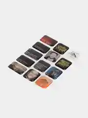 Бордовый 3d-стикеры на телефон "Мияги, Макан, Скриптонит", 12 штук
