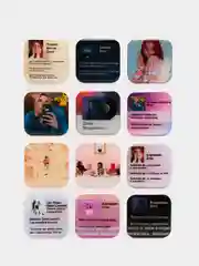 Зелёный хаки 3d-стикеры на телефон "Мияги, Макан, Скриптонит", 12 штук