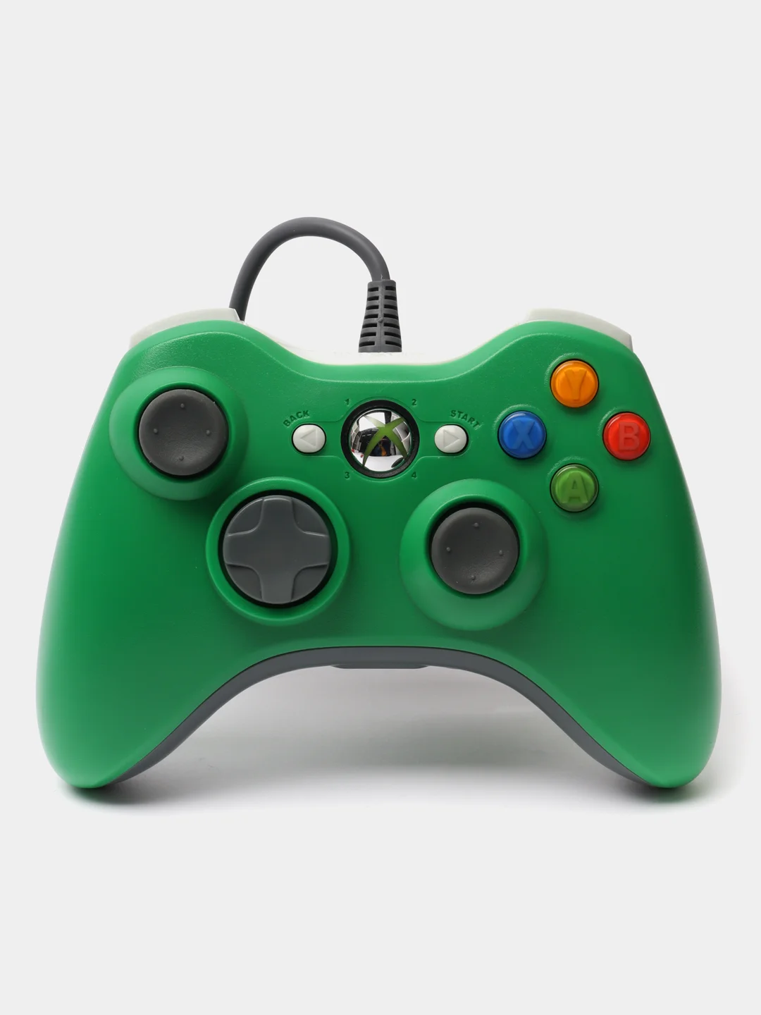 Тёмно-зелёный геймпад для XBox 360, проводной