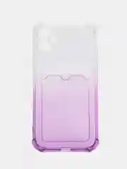 Пурпурный чехол для iPhone 11, с карманом для карт