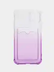 Пурпурный чехол для iPhone 11, с карманом для карт