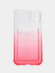 Красный чехол для iPhone 11, с карманом для карт